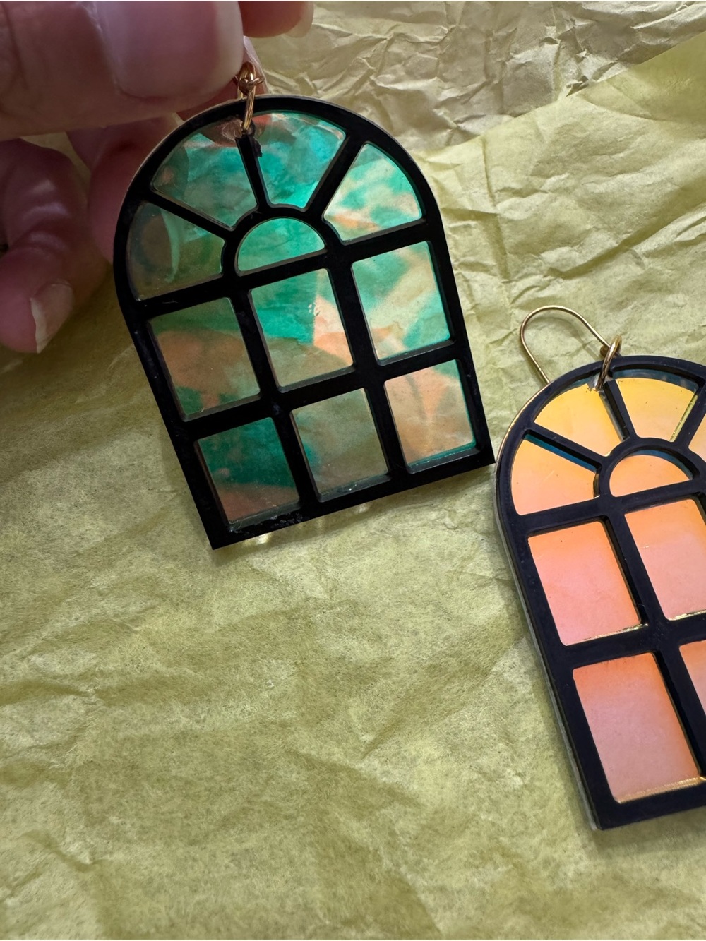 Gothic Window-Style Statement Earrings - Picture 2 of 13